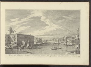 Gezicht op het Canal Grande te Venetië