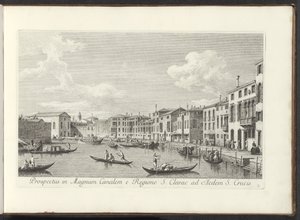 Gezicht op het Canal Grande te Venetië door Antonio Visentini