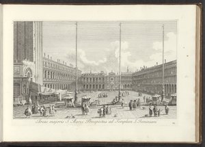 Gezicht op het San Marcoplein te Venetië