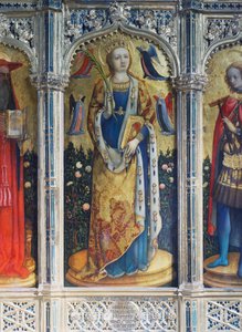 Polyptiek van Sint Sabina, detail, door Antonio Vivarini bekend als Antonio da Murano, Kerk van San Zaccaria, Venetië, Veneto, Italië, 2e eeuw