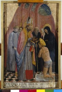 Sint Ambrosius doopt Sint Augustinus, ca. 1441