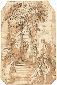 Presentatie van de Maagd in de tempel [recto] door Antonio Zanchi