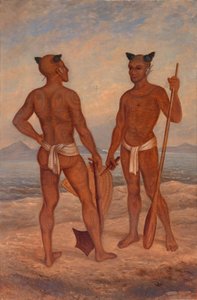 Marquesaanse mannen, ca. 1893 door Antonio Zeno Shindler