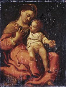 Madonna met kind door Antonio da Correggio