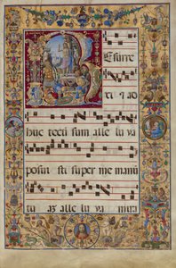 Het Graduale. Initiaal R: De Opstanding, c.1500 door Antonio da Monza