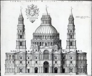Plan voor Sint-Pieter, Rome door Antonio da Sangallo