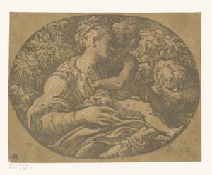 Maria met Kind en Johannes de Doper door Antonio da Trento