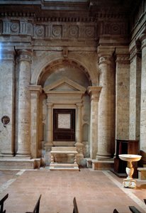 Interieur van de kerk van Sint-Biagio door Antonio da the elder Sangallo