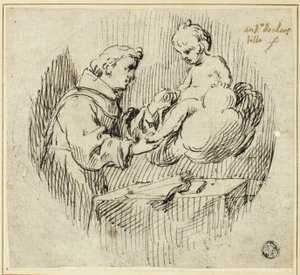 De heilige Antonius van Padua met het Kindje Jezus door Antonio del Castillo y Saavedra