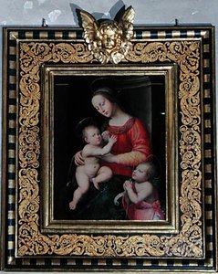 Madonna en Kind met St. Johannes de Doper door Antonio del Ceraiolo