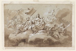 De Maagd en het Kind Omringd door Heiligen door Antonio di Dominici
