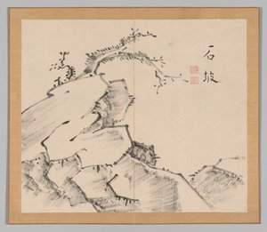 Dubbel Album van Landschapsstudies na Ikeno Taiga, Volume 1 blad 20, 18e eeuw