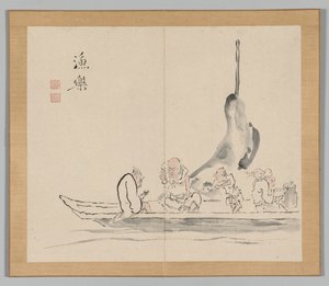 Dubbel album van landschapsstudies naar Ikeno Taiga, Volume 2 blad 28