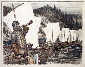 Yermak Timofeyevitch op de Irtysh