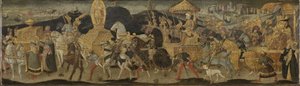 Darius op weg naar de Slag bij Issus door Apollonio di Giovanni (workshop of)