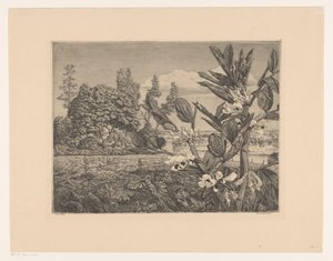 Landschap met bloemen