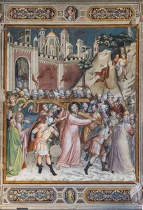 Scènes uit het leven van Christus: Beklimming naar Golgotha door Aretino Luca Spinello or Spinelli