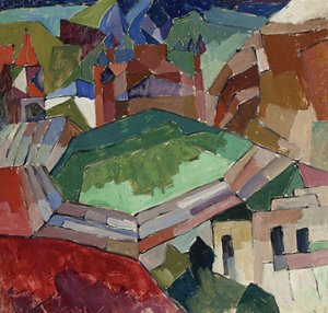 Stad in Zuid-Rusland, 1914-1916 door Aristarkh Vasilievic Lentulov