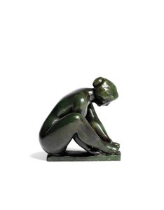 Hurkend Meisje dat Eén Voet Vasthoudt door Aristide Maillol
