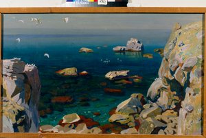 Rust: Maritiem landschap met rotsen door Arkadij Aleksandrovic Rylov