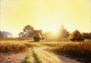 Zonsondergang in Champagne, 1902
