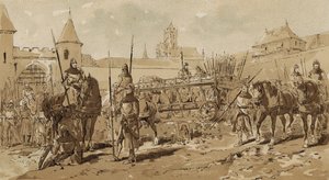 Militaire Wagen en Ruiters, 13e Eeuw