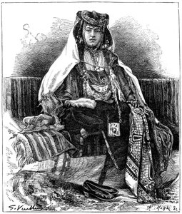 Ouled Nail danser, Algerije, ca. 1890