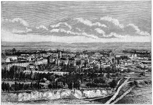 Uitzicht op Blida, Algerije, c1890