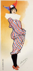 Geografie. Kostuum voor het Carnaval van Luik. Poster door Armand Rassenfosse, België