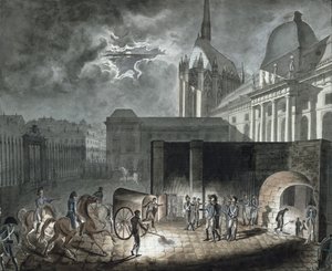 Overbrengen van gevangenen naar de Conciergerie, 26 mei 1804 door Armand de Polignac