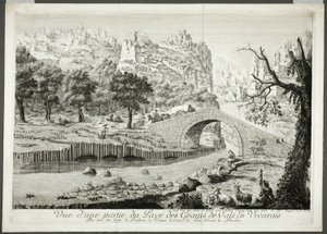 Gezicht op een deel van het pad van de Reuzen van Vals in Vivarais door Arnauld Eloi Gautier D