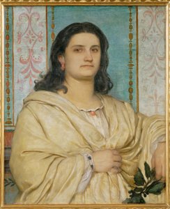 Bildnis Angela Boecklin als Muze - Portret van Angela Boecklin als muze ... (schilderij op doek) door Arnold Böcklin