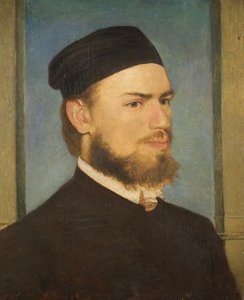 Portret van de schilder Franz von Lenbach, 1862 door Arnold Böcklin