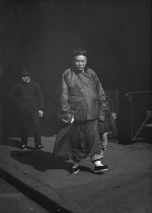 Handelaar, Chinatown, San Francisco door Arnold Genthe