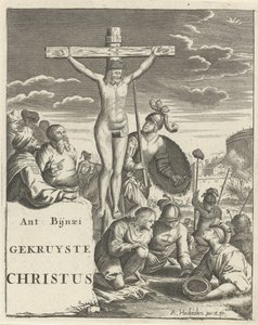 Christus aan het kruis door Arnold Houbraken