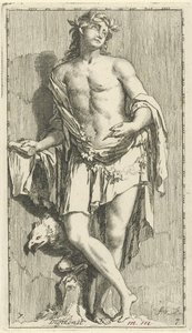 Personificatie van de dichtkunst door Arnold Houbraken