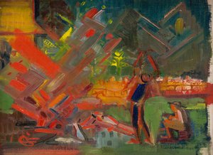 Vreugdevuur, ca. 1940 door Arnold Peter Weisz Kubincan