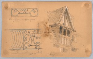 Architectonische Details in Lisieux door Arnold William Brunner