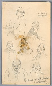 Publiek in Café in Constantinopel door Arnold William Brunner