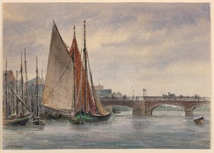 Boten in Trouville door Arnold William Brunner