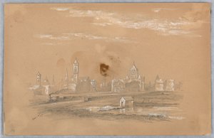 Stadssilhouet door Arnold William Brunner