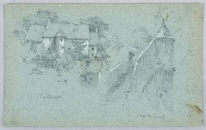 Coutance en Mont St. Michel door Arnold William Brunner