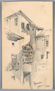 Huis in Granada door Arnold William Brunner