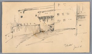 Muren in Toledo door Arnold William Brunner