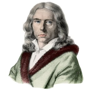 Portret van Adelbert de Chamisso - Portret van Adelbert von Chamisso (1781-1838), Duitse schrijver door Arnold van Westerhout