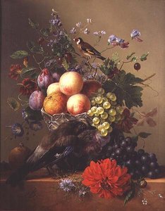 Stilleven met Fruit en Bloemen