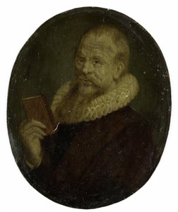Portret van Theodorus Schrevelius, rector van de Latijnse School in Leiden