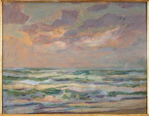 Marina, ca. 1910 (olieverfschilderij) door Aroldo Bonzagni