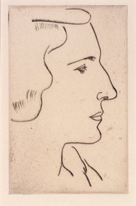 Profiel door Arshile Gorky