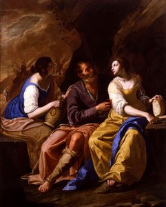 Italiaans:  Lot e le sue figlie Lot en zijn dochters door Artemisia Gentileschi